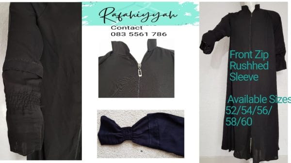 Front zip rushed sleeve