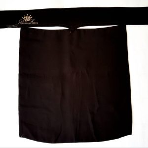 BEDOON ESSM V NIQAB PARDA- CROWN LOGO- GOLD-TIE UP