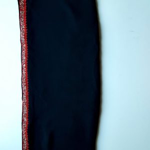 Bedoon Essm Scarf with red and gold mix swarovskis