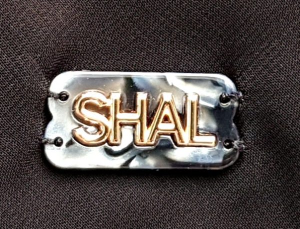AL SHAL BLACK SCARF WITH LOGO STYLE 14 - Image 2