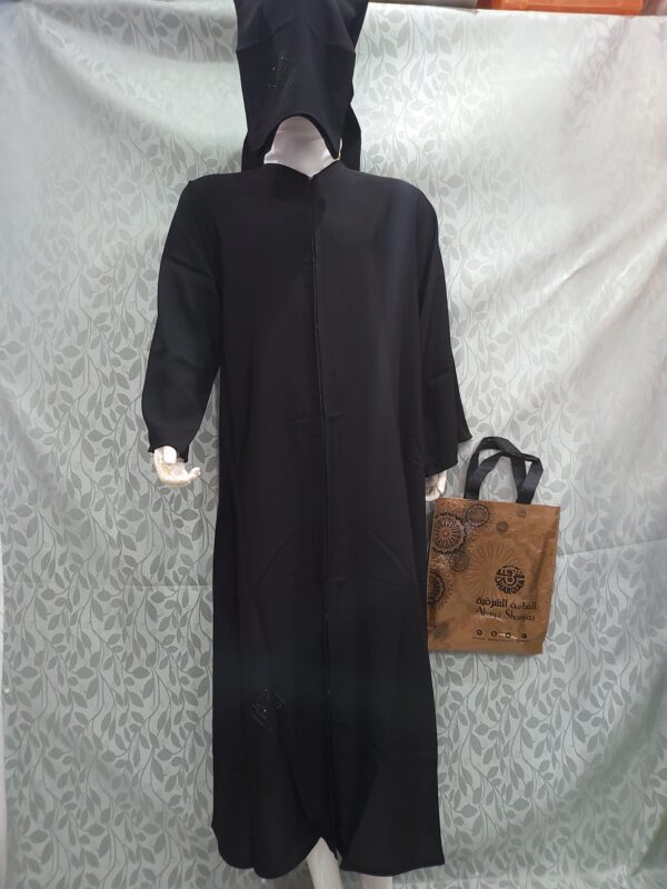 Sharqiaa abaya Blk/Silver Swarovski Logo