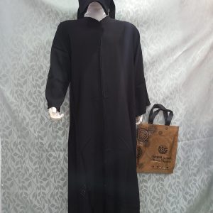 Sharqiaa abaya Blk/Silver Swarovski Logo