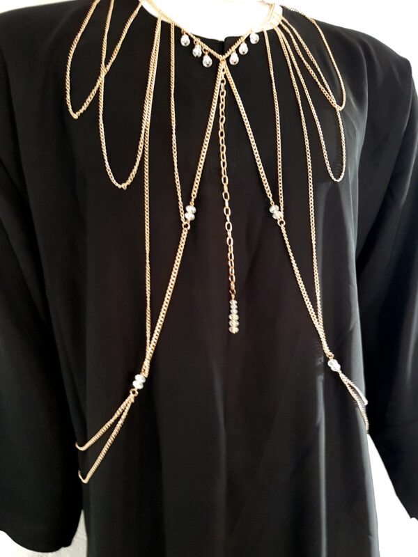 BODY CHAIN - GOLD STRINGS WITH FEW DIAMANTE - Image 2