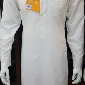 SHARQI KURTA - PLAIN WHITE -HARD COLLAR