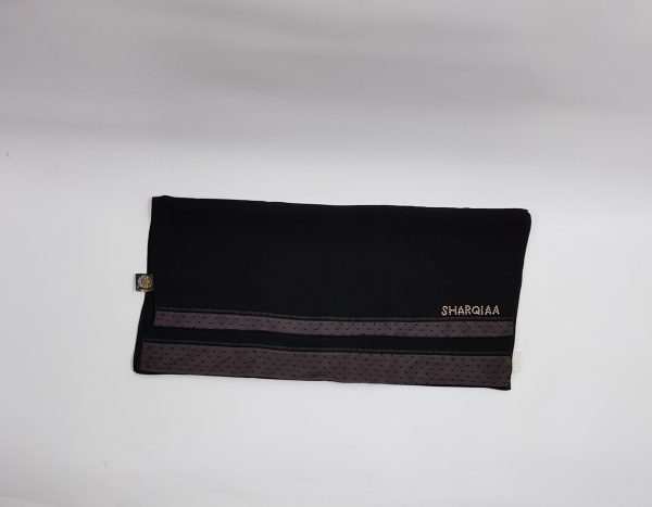 Sharqiaa scarf with cream work edge - Image 2