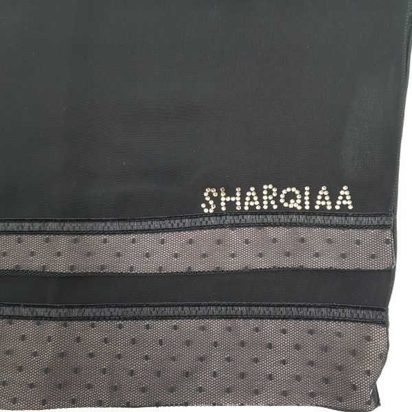 Sharqiaa scarf with cream work edge