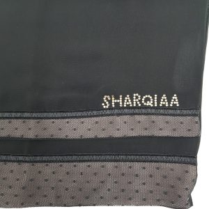 Sharqiaa scarf with cream work edge