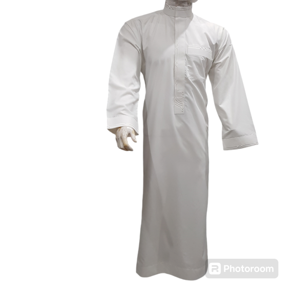 ZAKHRAFAT KURTA - OFF WHITE WITH EMBROIDERY - Image 4