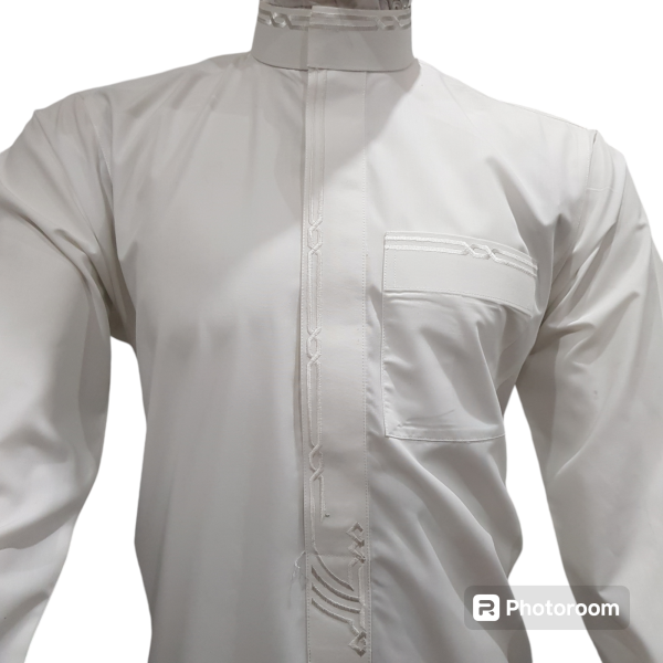 ZAKHRAFAT KURTA - OFF WHITE WITH EMBROIDERY - Image 6