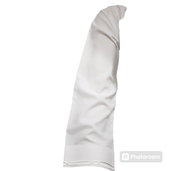 ZAKHRAFAT KURTA - WHITE WITH WHITE EMBROIDERY 53L - Image 3