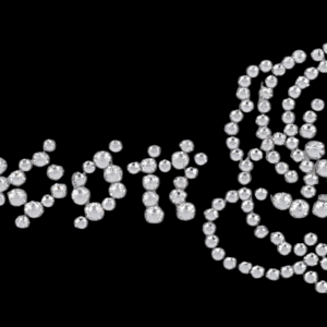 BEDOON ESSM LOGO SWAROVSKI SILVER