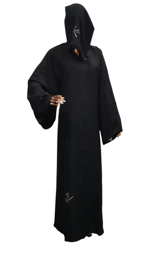 Sharqiaa Abaya - FANCY SWAROVSKI SILVER LOGO