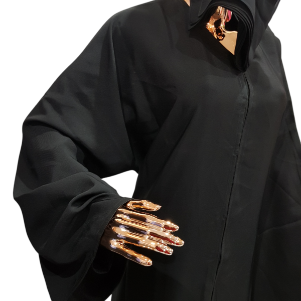Sharqiaa Abaya - FANCY SWAROVSKI SILVER LOGO - Image 3