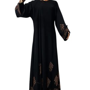 BLACK CLOAK WITH ROSE GOLD BEADS