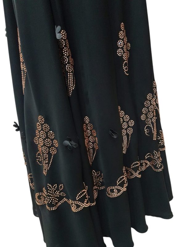 BLACK CLOAK WITH ROSE GOLD BEADS - Image 2
