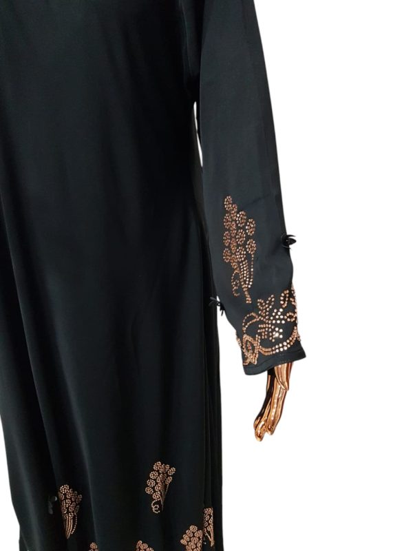 BLACK CLOAK WITH ROSE GOLD BEADS - Image 3