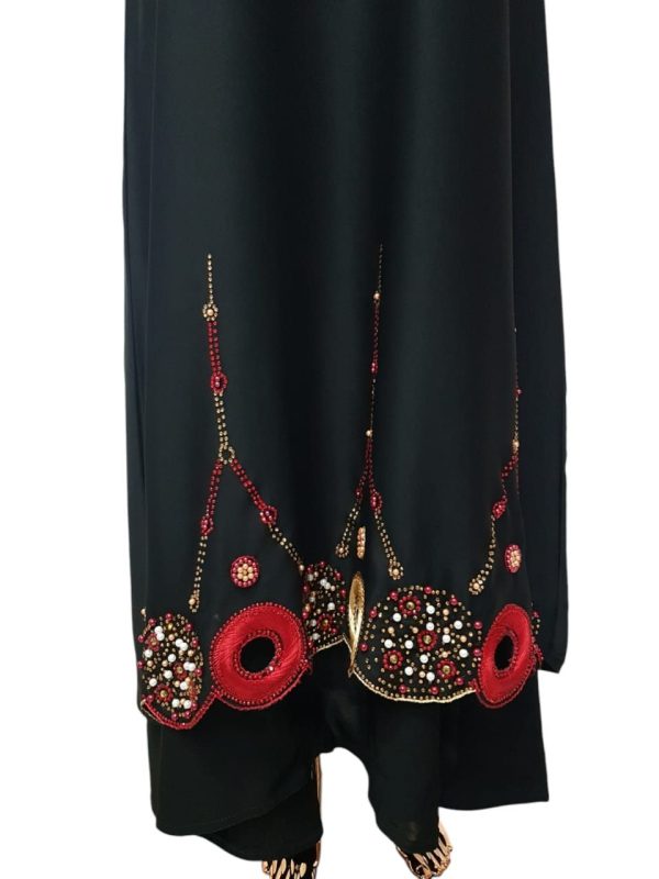 Red & Gold Beadwork Cloak - Size 52 - Image 2