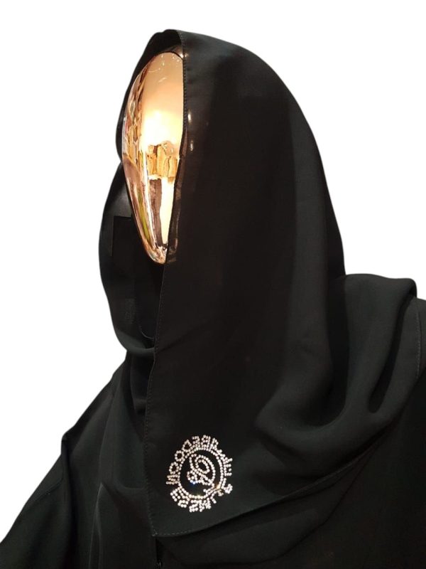 BE scarf with silver circle Logo