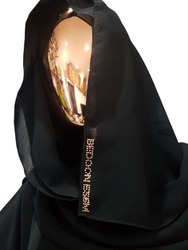 BE scarf with Rose gold logo
