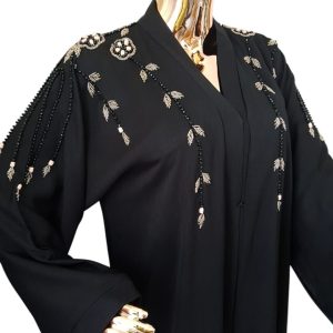 Black cloak with exclusive beads work