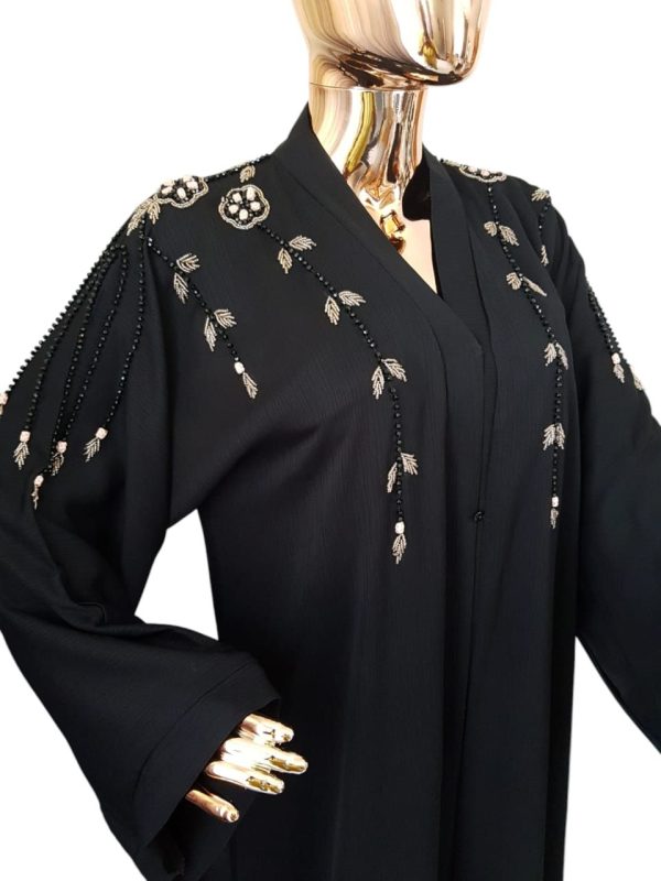 Black cloak with exclusive beads work