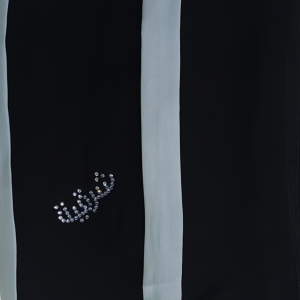 BLACK WITH LIGHT BLUE STRIPE - STR8
