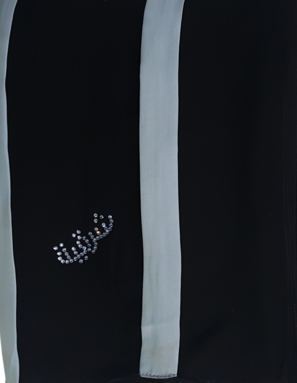 BLACK WITH LIGHT BLUE STRIPE - STR8