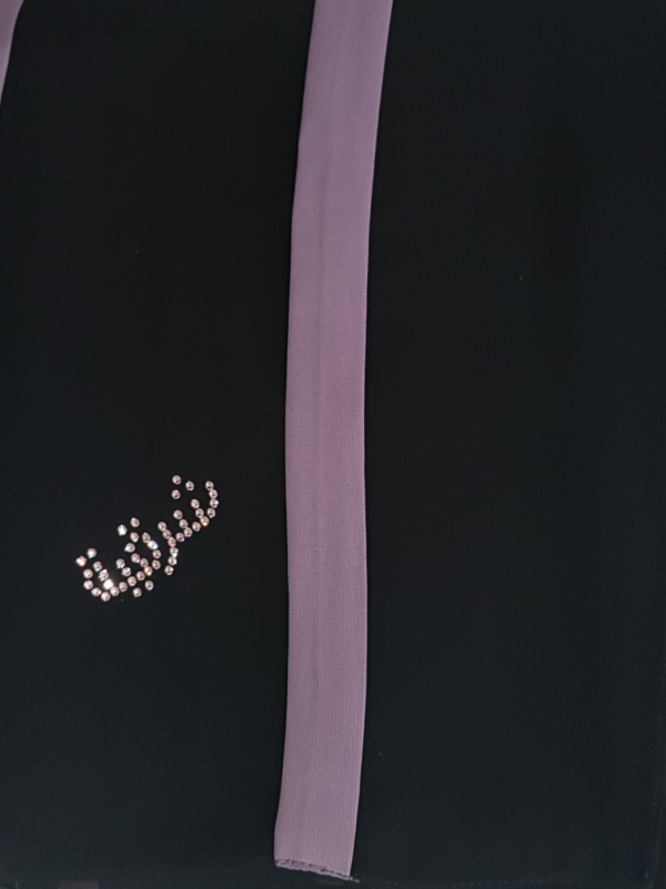 BLACK WITH PURPLE STRIPE - STR2