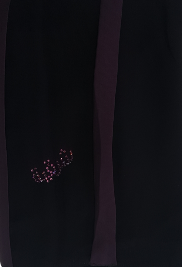 BLACK WITH PURPLE STRIPE - STR11