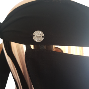 Silver Round Metal Tag With Swarovski