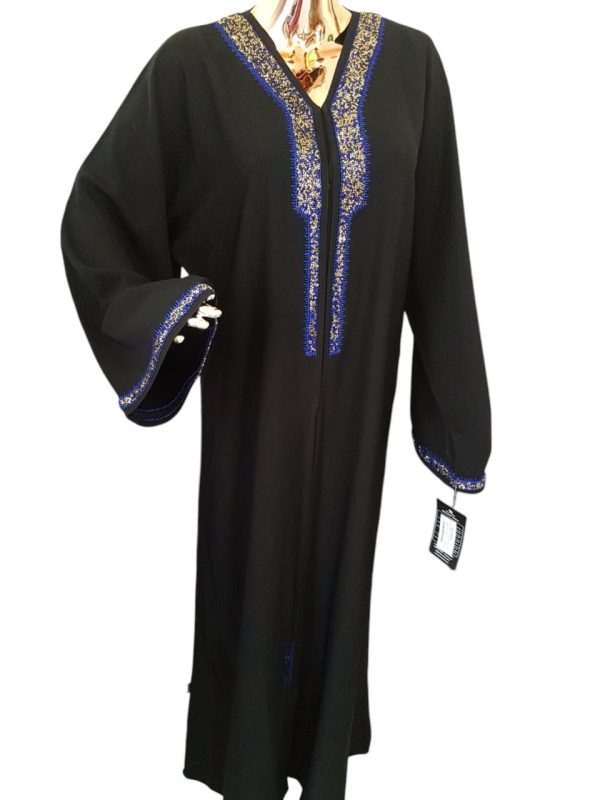 BE Blue Crystals abaya - Image 2