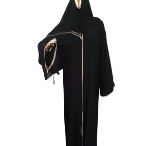 Sharqiaa Cream Zip With Gold Logo