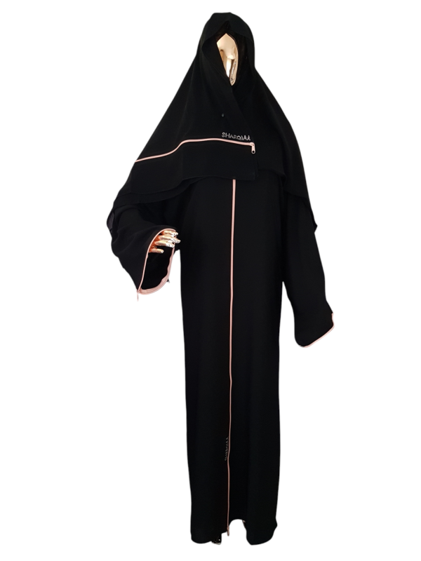 Sharqiaa Peach Zip With Rose Gold Logo
