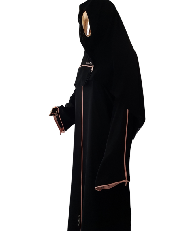 Sharqiaa Peach Zip With Rose Gold Logo - Image 2