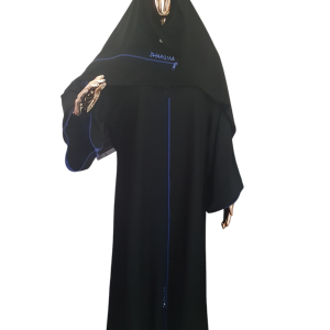 SHARQIAA COLOUR ZIP DARK BLUE CLOAK
