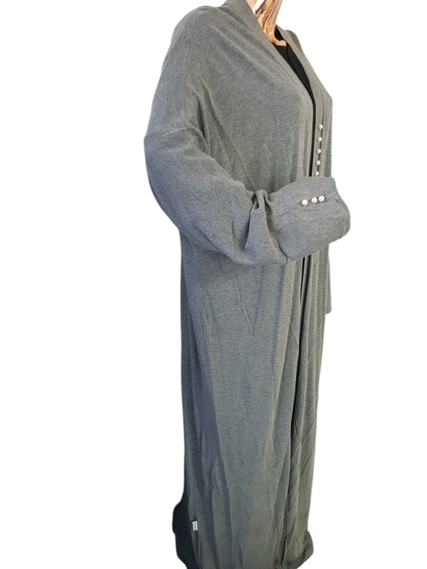Jersey Throw Light Grey Plain With Pearls