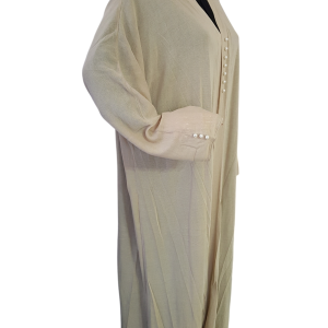 Jersey Throw Cream Plain With Pearls
