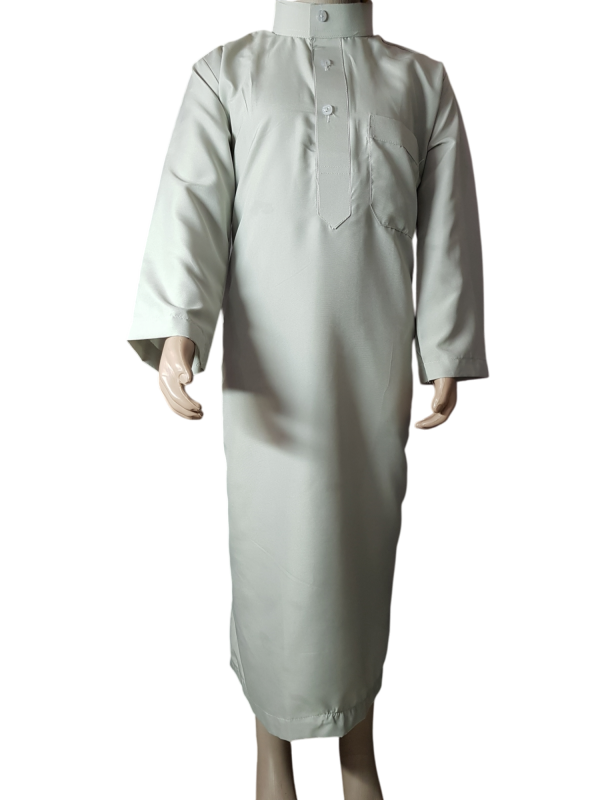 Stone Grey Kiddies Kurta/Thobe