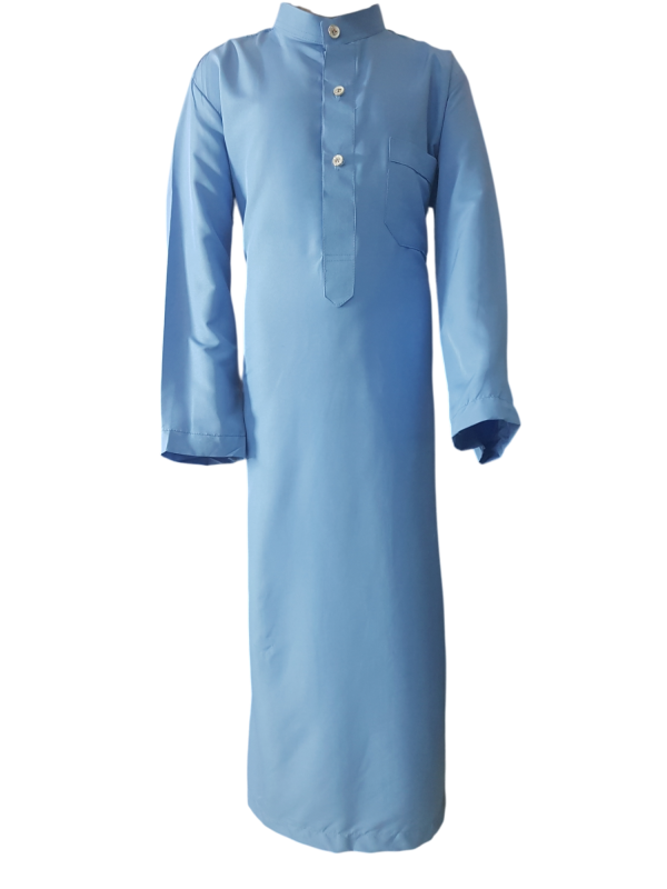Sky Blue With Collar - Pants - Fancy Button
