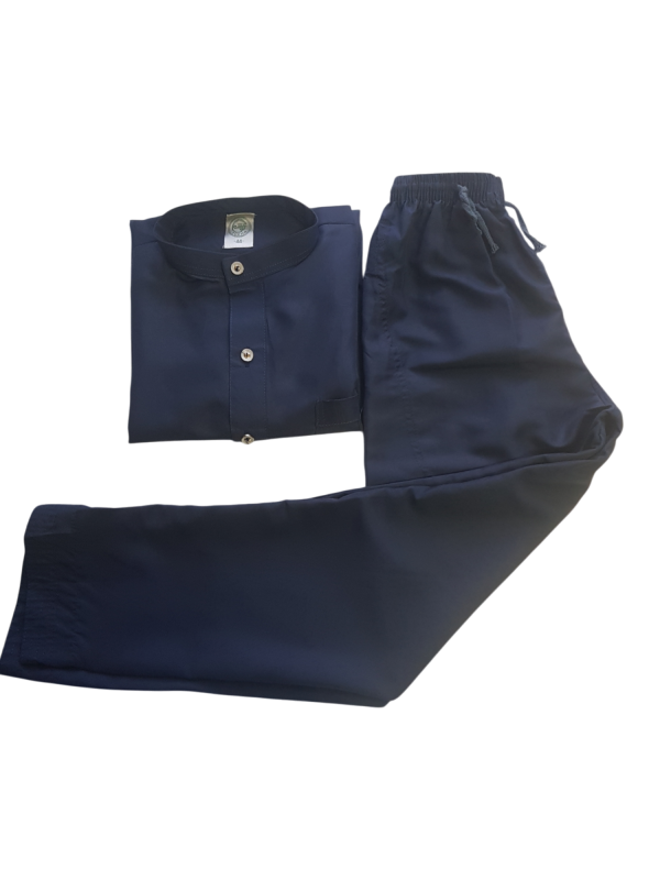 Navy With Collar - Pants - Fancy Button - Image 2