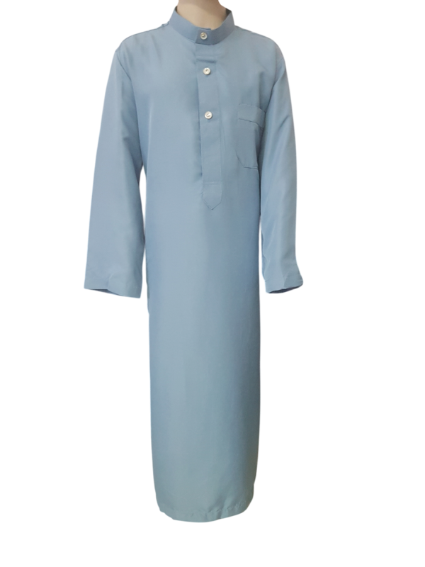 Pigeon Blue With Collar - Pants - Fancy Button