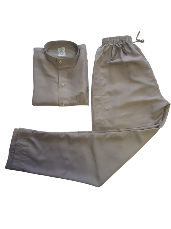 Khaki With Collar - Pants - Fancy Button - Image 3