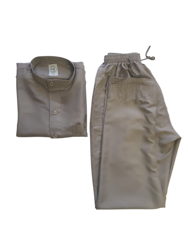 Khaki With Collar - Pants - Fancy Button - Image 2