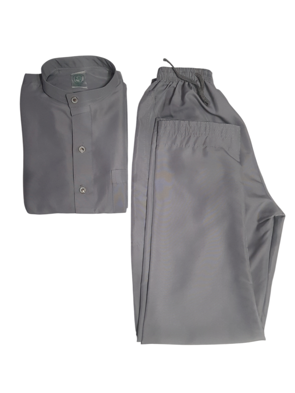 Light Grey With Collar - Pants - Fancy Button - Image 3