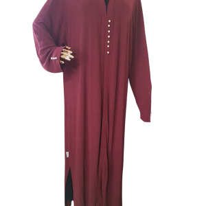 Jersey Throw Maroon Stripe With Pearls