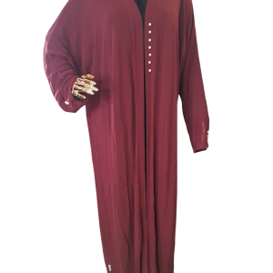 Jersey Throw Maroon Plain With Pearls