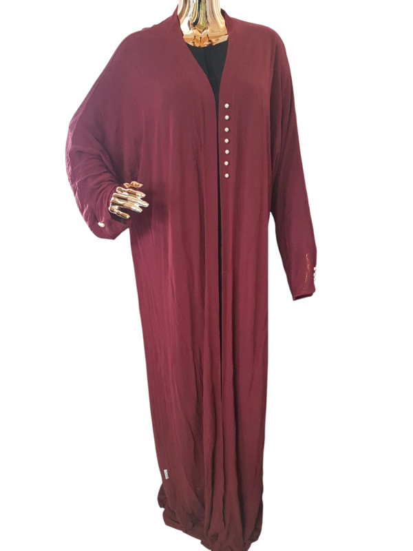 Jersey Throw Maroon Plain With Pearls