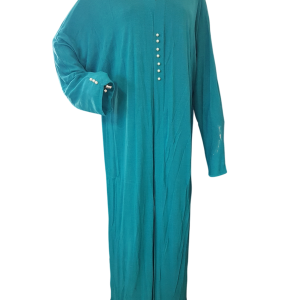 Jersey Throw Marina Blue Plain With Pearls