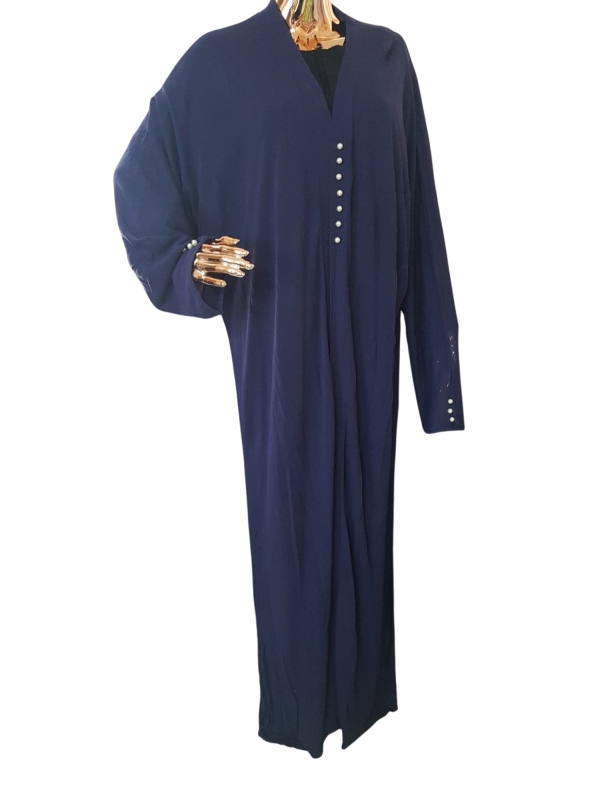 Jersey Throw Navy Plain With Pearls