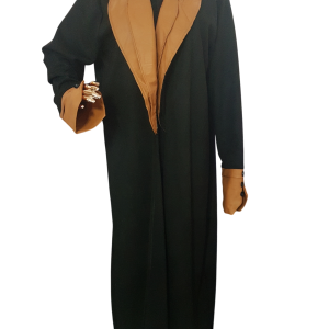 Brown Leather on Suede Coat
